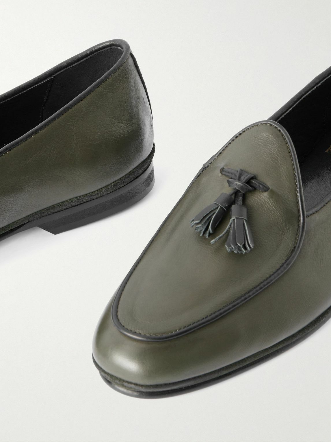 Rubinacci - Marphy Tasselled Leather Loafers - Green
