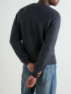 Auralee - Garment-Dyed Alpaca Cardigan - Gray