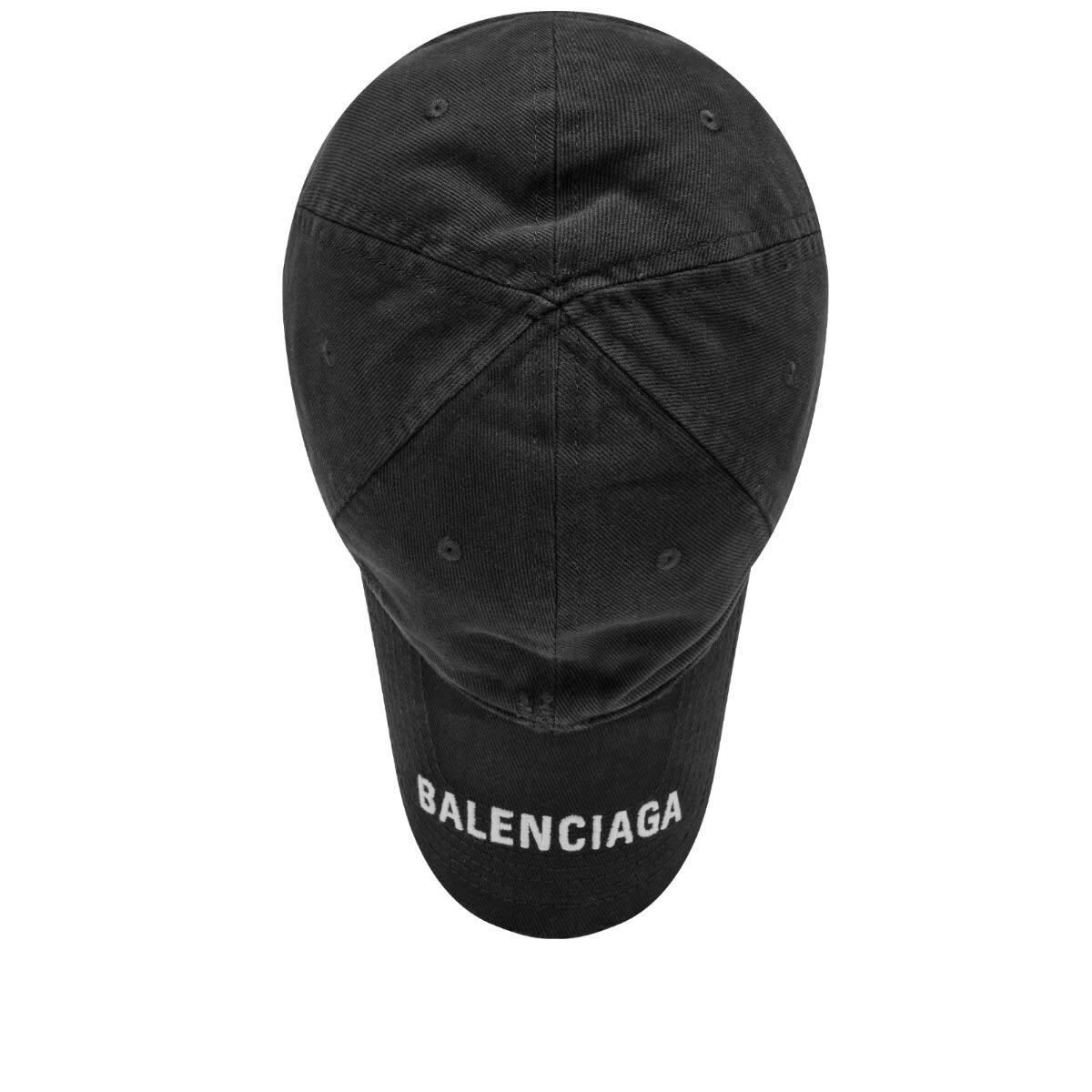 Balenciaga Men's Logo Cap in Black/White Balenciaga