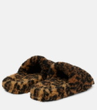Balenciaga - Furry faux fur slides