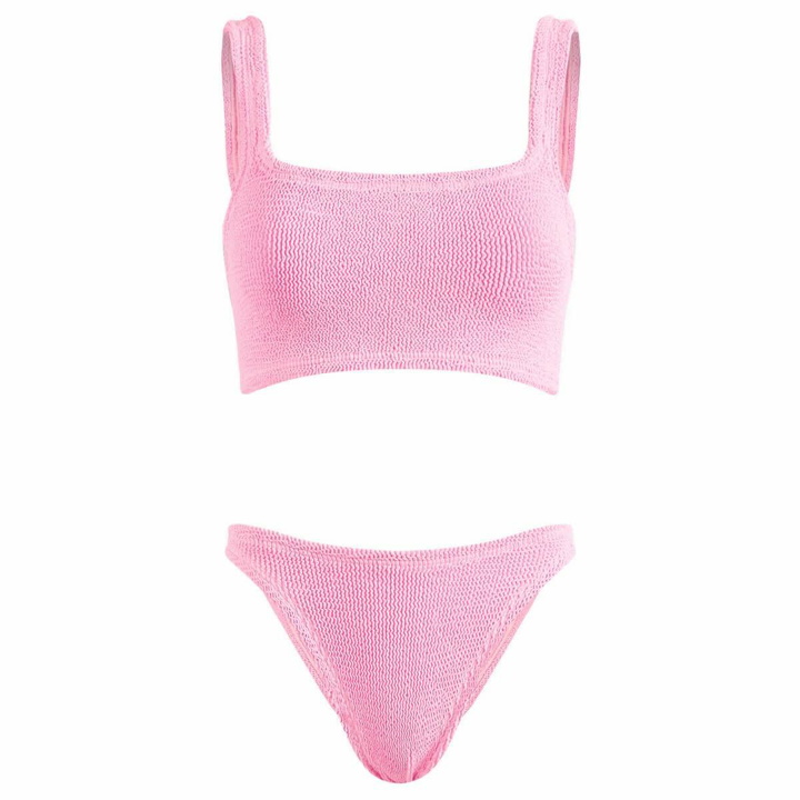 Photo: Hunza G Women's Xandra Square Neck Bikini in Pink 