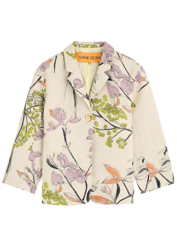 Photo: Stine Goya Floral-jacquard Woven Blazer Multicoloured 1
