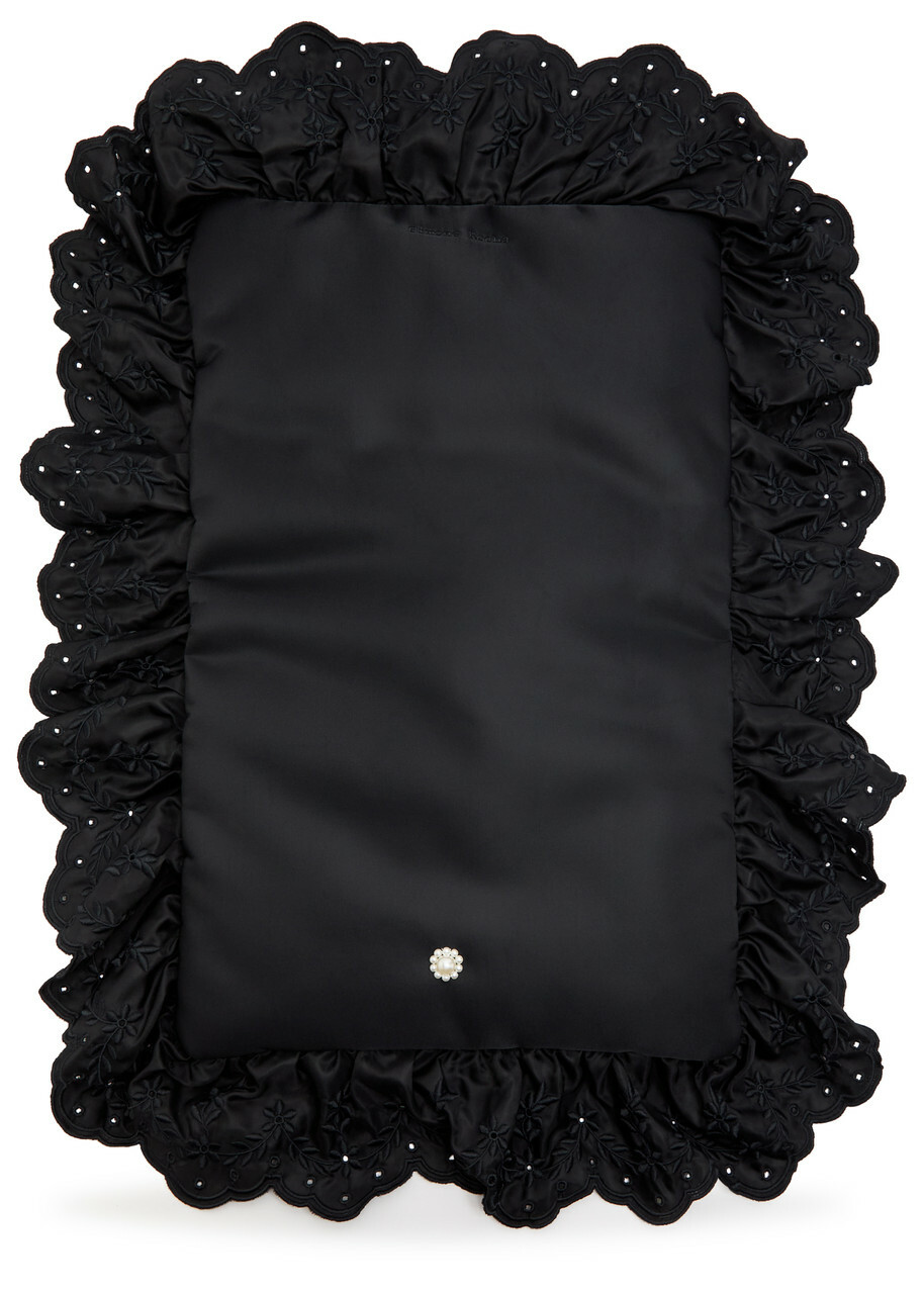 Simone Rocha Pillowcase Embroidered Padded Clutch - Black - One Size