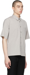 AURALEE Grey Ripstop Half Sleeve Shirt