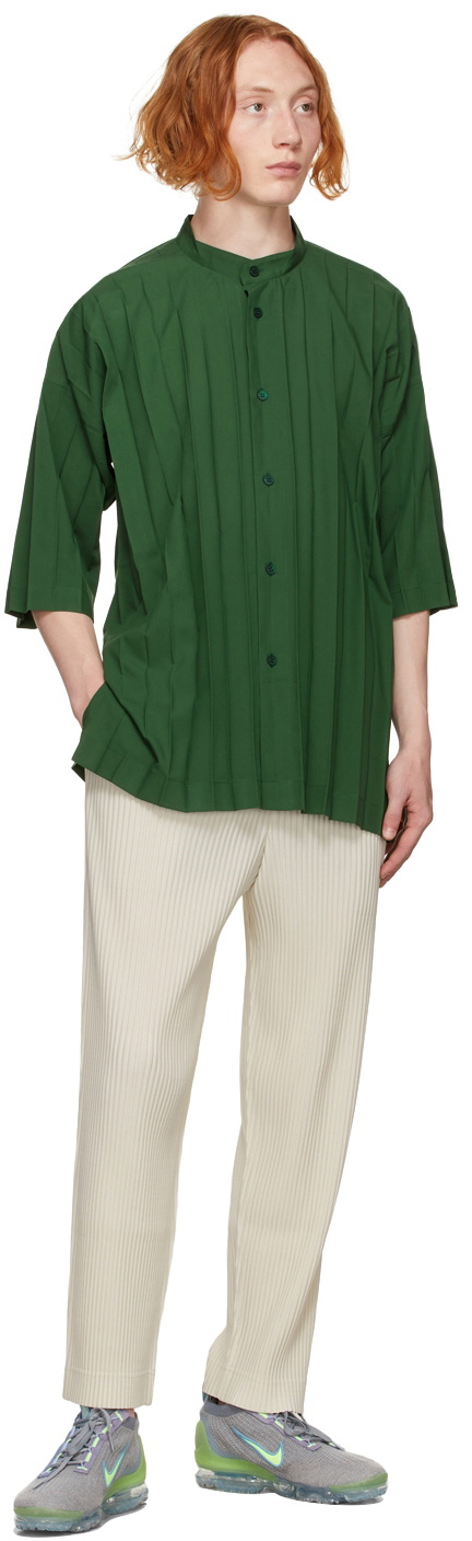 Homme Plissé Issey Miyake Green Edge Short Sleeve Shirt Homme Plisse Issey  Miyake