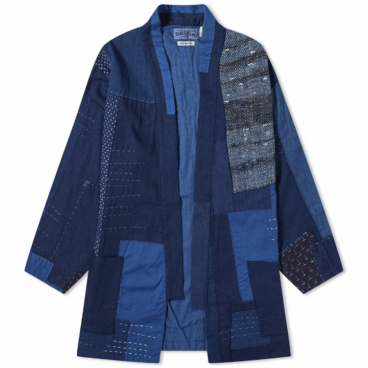 Photo: Blue Blue Japan Men's Patchwork Hand Stitched Haori Jacket in Indigo
