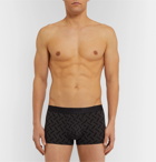 Hugo Boss - Printed Stretch Cotton and Modal-Blend Jersey Boxer Briefs - Black