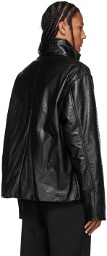 Givenchy Black Filled Logo Biker Jacket