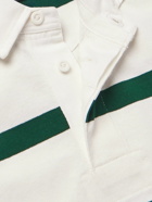 Polo Ralph Lauren - Wimbledon Logo-Embroidered Striped Cotton-Jersey Rugby Shirt - White