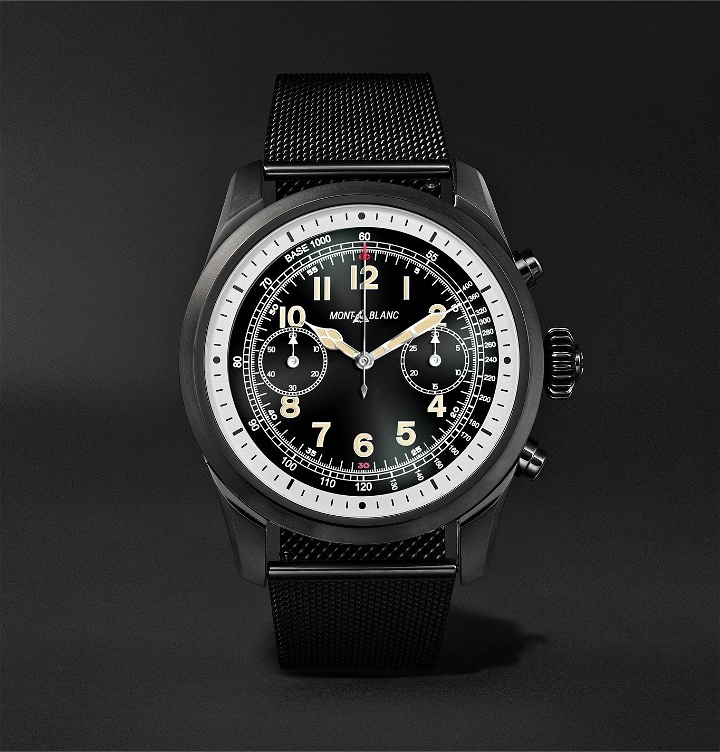 Photo: MONTBLANC - Summit 2 42mm DLC-Coated Stainless Steel Smart Watch, Ref. No. 119723 - White