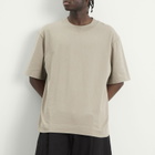 MHL by Margaret Howell Men's Flatlock Crew T-Shirt in Taupe