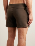 TOM FORD - Slim-Fit Short-Length Swim Shorts - Brown
