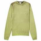 Acne Studios Women's Fitted Logo Knit Top in Lime Green