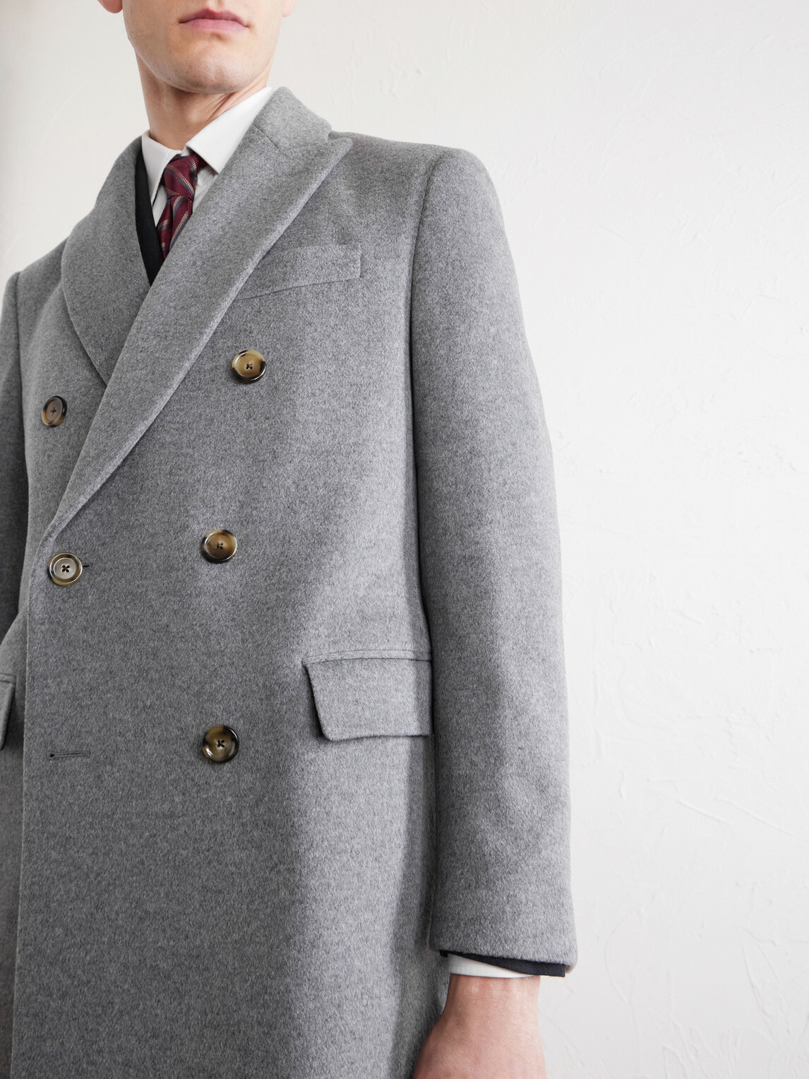 Lardini - Double-Breasted Wool Coat - Gray