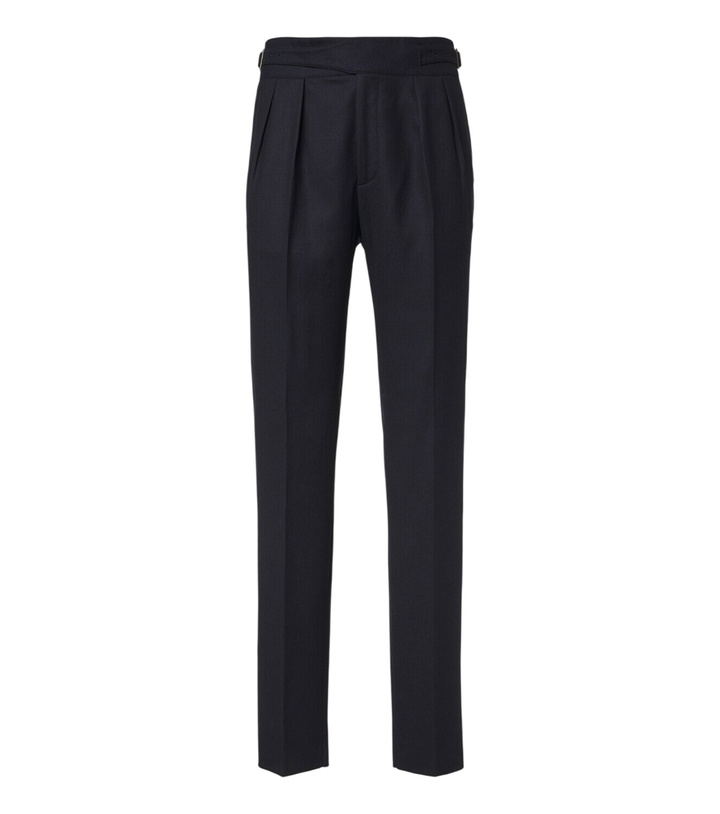Photo: Rubinacci Pleated virgin wool tapered pants