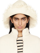 Jil Sander Off-White Fringed Hat