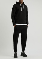 Emporio Armani Logo Hooded Cotton-blend Sweatshirt Black