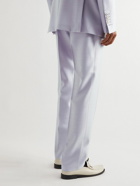 TOM FORD - Straight-Leg Silk, Wool and Mohair-Blend Suit Trousers - Purple