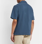 Camoshita - Skipper Camp-Collar Cotton-Terry Shirt - Blue