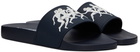 Carne Bollente SSENSE Exclusive Navy Fast & Curious Pool Slides