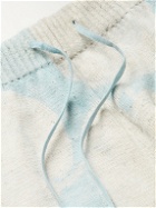 11.11/eleven eleven - Tapered Indigo-Dyed Cotton Drawstring Sweatpants - Blue