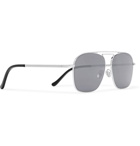 Cutler and Gross - Aviator-Style Stainless Steel Sunglasses - Silver