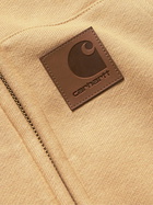 Carhartt WIP - Eldon Logo-Appliquéd Cotton-Blend Jersey Zip-Up Hoodie - Brown