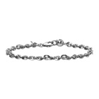 Emanuele Bicocchi SSENSE Exclusive Silver Skull Chain Bracelet