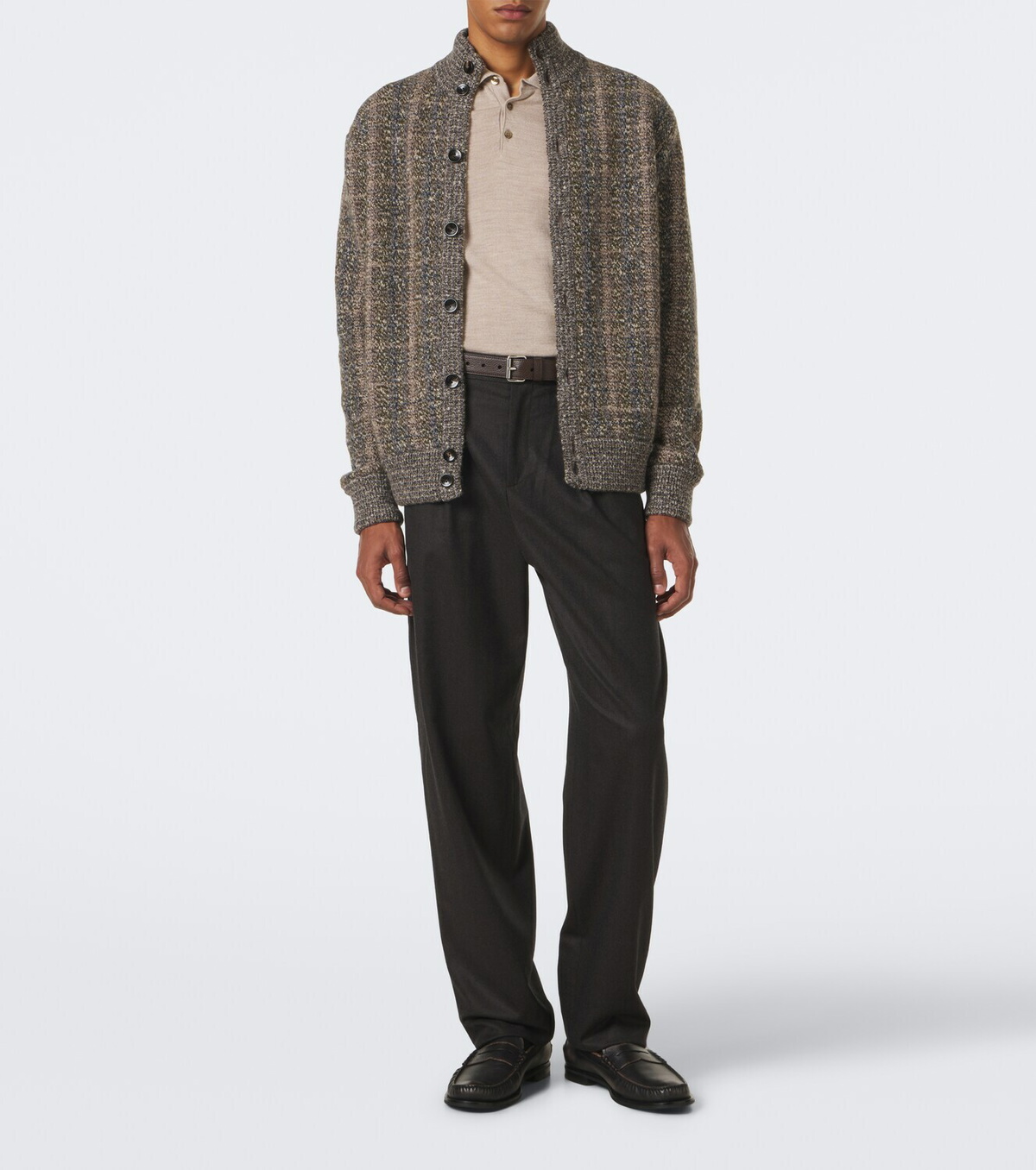 Agnona Checked wool and cashmere cardigan