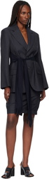 MM6 Maison Margiela Black Wool-Blend Gloves Blazer