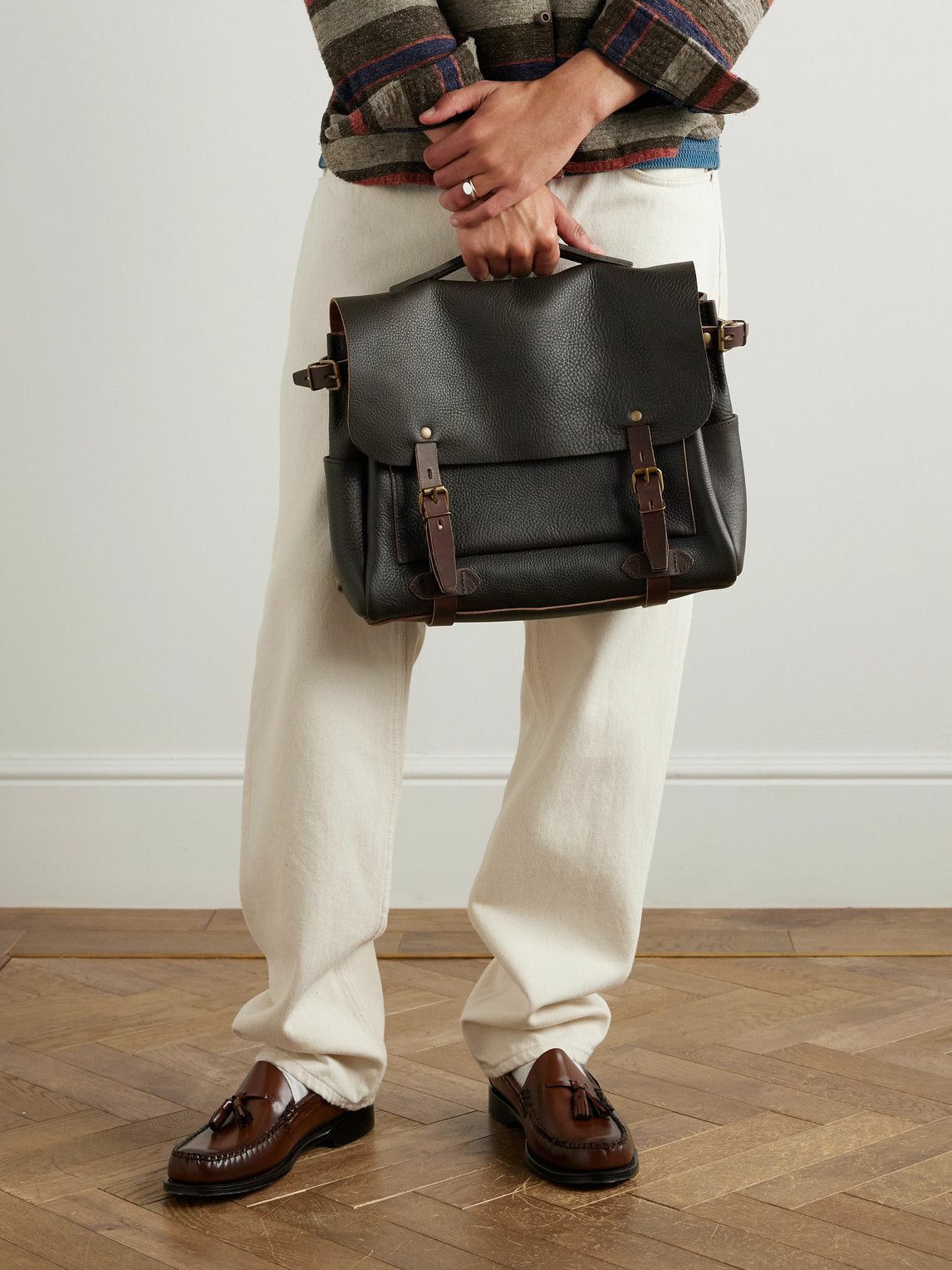 Bleu de Chauffe - Eclair Full-Grain Leather Messenger Bag