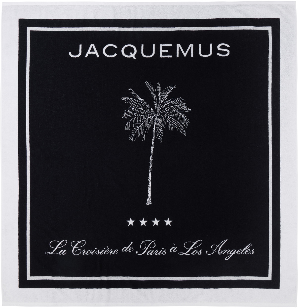 JACQUEMUS Navy & White La Croisière 'The Croisière' Beach Towel