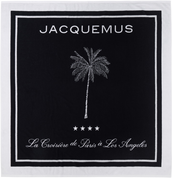 Photo: JACQUEMUS Navy & White La Croisière 'The Croisière' Beach Towel