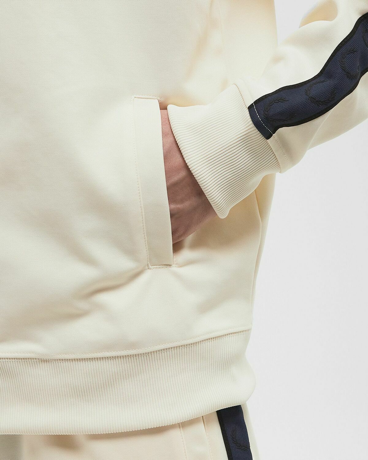 Fred Perry CONTRAST TAPE TRACK JACKET Beige Men Fred Perry