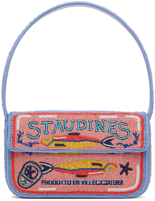 Photo: Staud Pink & Blue Tommy Beaded Bag