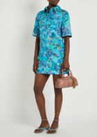 Chloe Floral Print Stretch-cotton Dress Multicoloured