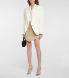 Alexandre Vauthier - High-rise asymmetric leather miniskirt