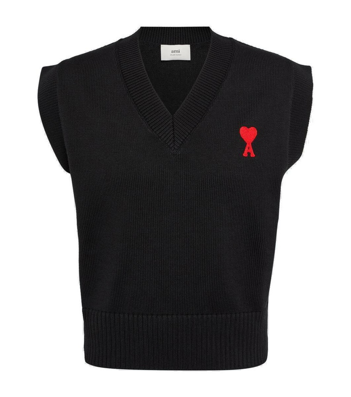 Photo: Ami Paris Logo cotton and wool sweater vest