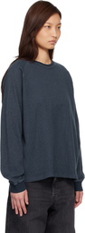 COOR Blue Waffle Raglan Long Sleeve T-shirt