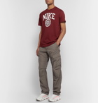 Nike - Sportswear Logo-Print Cotton-Jersey T-Shirt - Burgundy