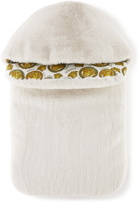 Versace Baby Off-White Faux-Fur Nest Sleeping Bag