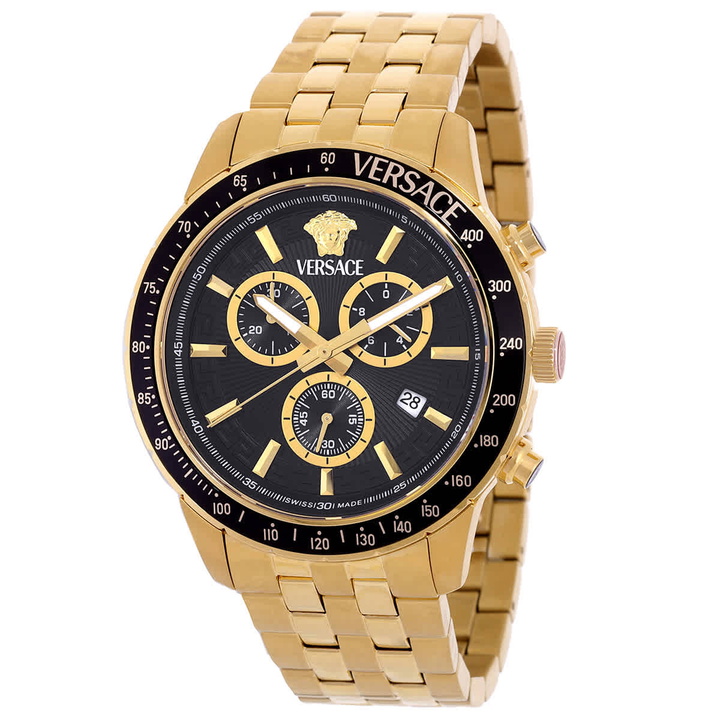 Photo: Versace Sport Chrono Quartz Black Dial Mens Watch VEZCA0724