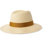 Lock & Co Hatters - Grosgrain-Trimmed Straw Panama Hat - Brown