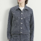 Sage Nation Men's Needle Punch Denim Jiji Jacket in Indigo Needle Punch