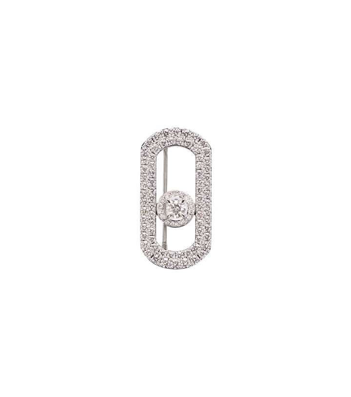 Photo: Messika So Move 18kt white gold brooch with diamonds