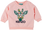 Kenzo Baby Pink Embroidered Sweatshirt