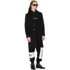 Givenchy Black Wool and Cashmere 4G Button Coat