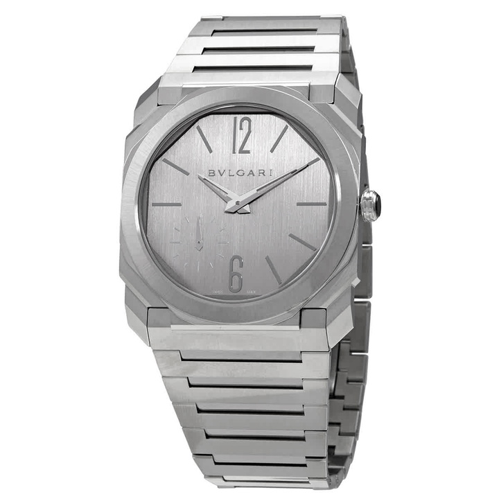 Photo: Bvlgari Octo Finissimo Automatic Silver Dial Mens Watch 103464