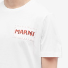 Marni Men's Stitch Logo T-Shirt in Lily White