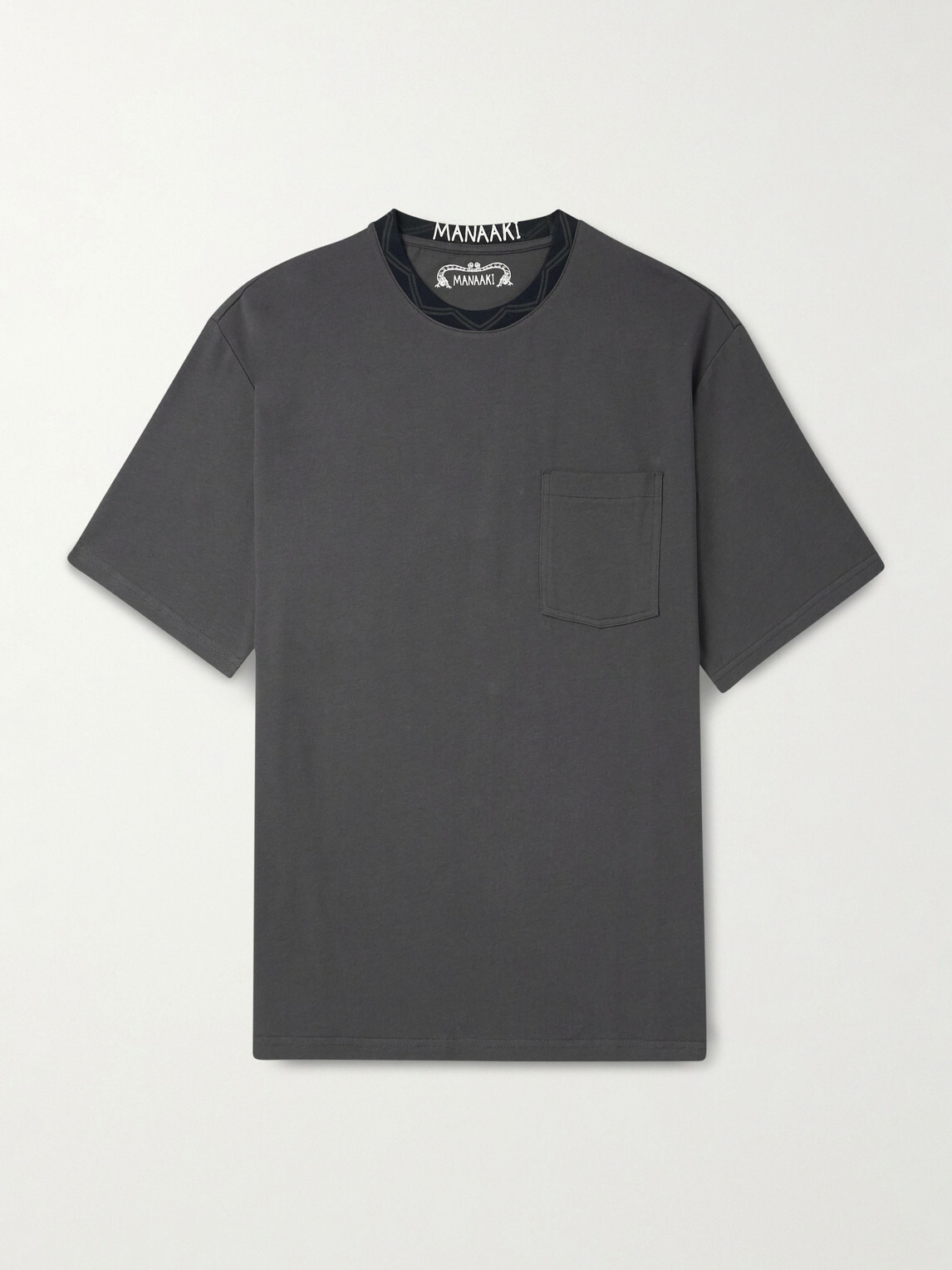 MANAAKI - Taniko Organic Cotton-Jersey T-Shirt - Gray